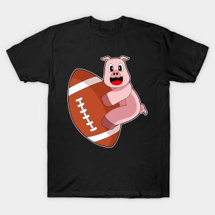 Pig American Football T-Shirt